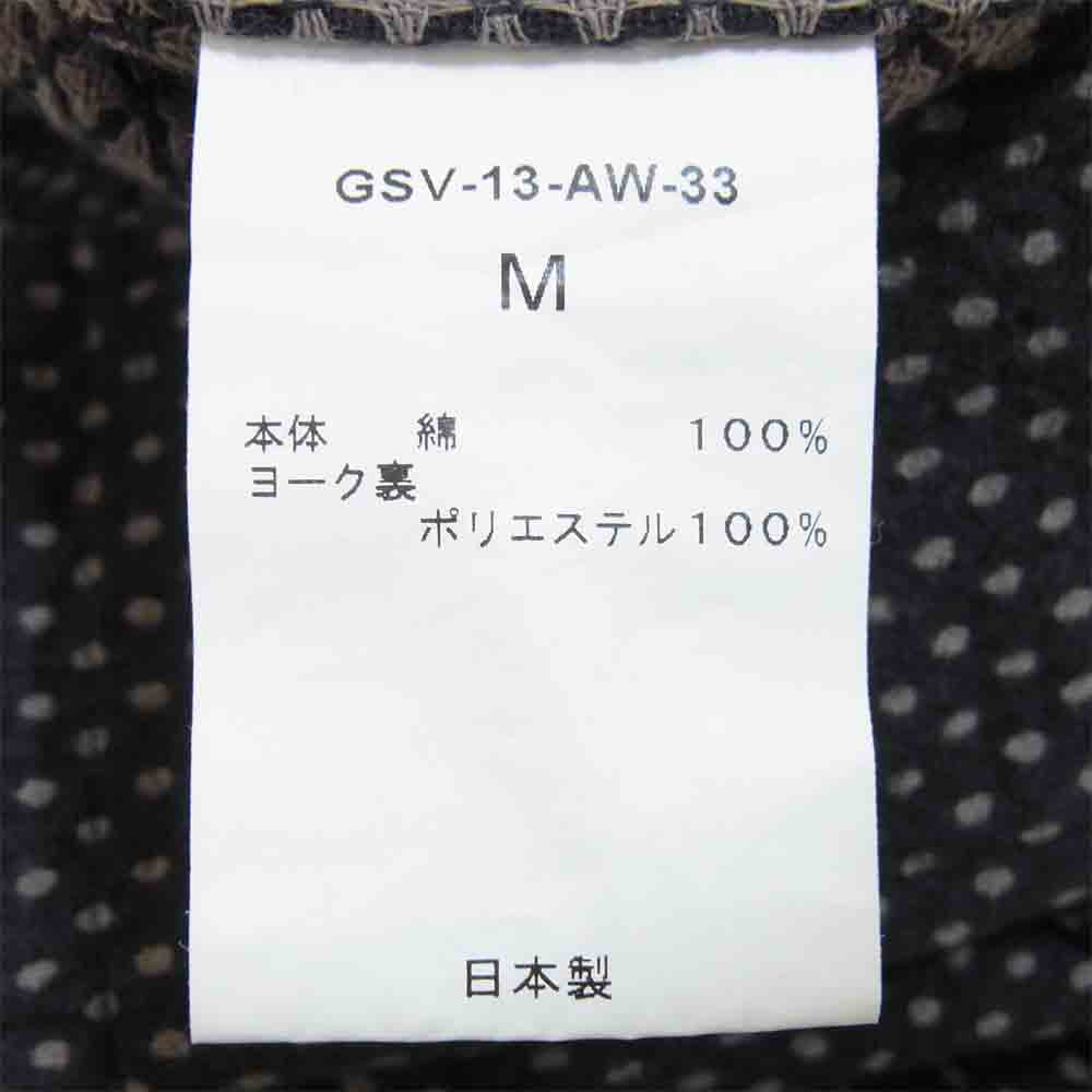 GANGSTERVILLE ギャングスタービル GSV-13-AW-33 GV ITALIAN SHIRTS イタリアンカラー シャツ ダークネイビー系 M【中古】
