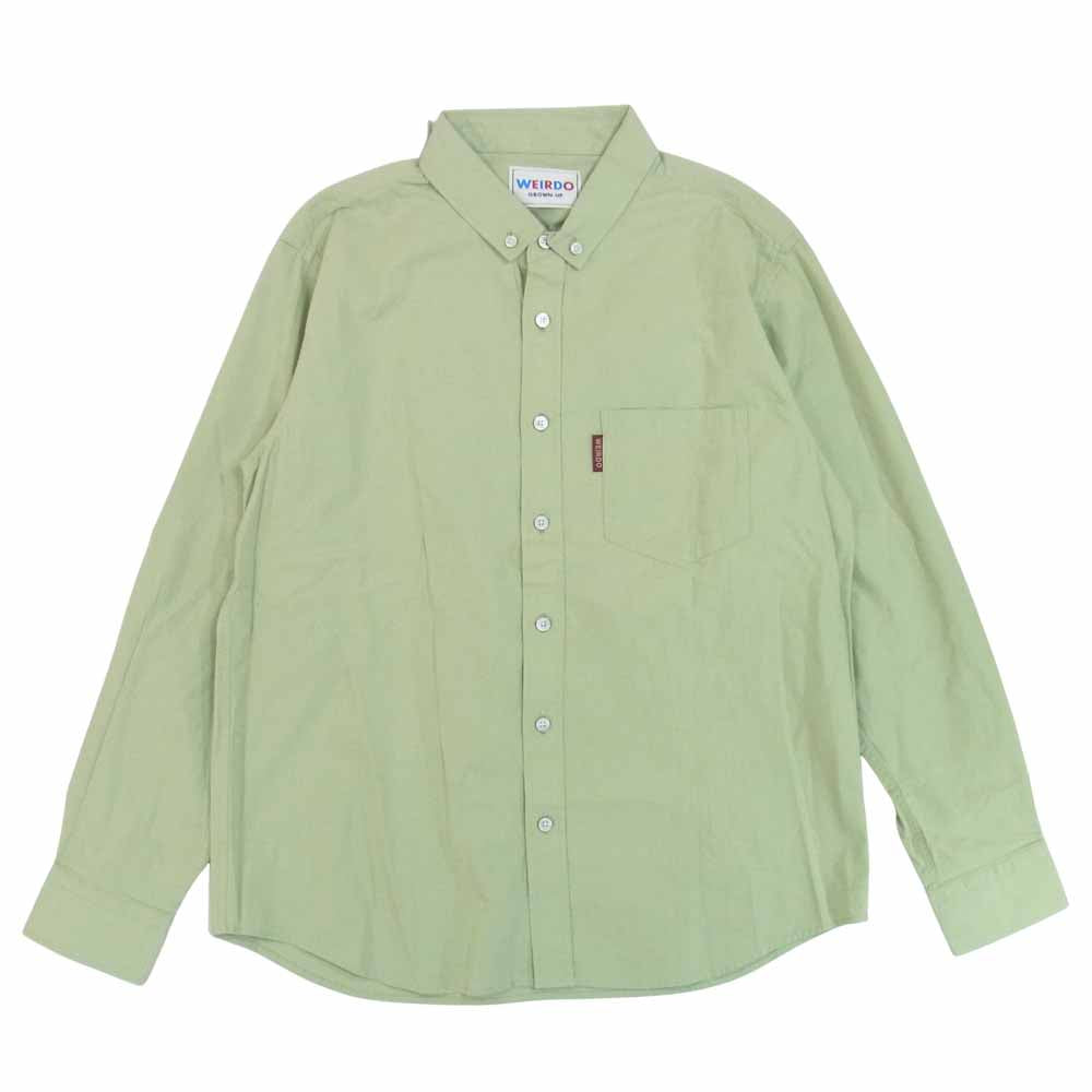 WEIRDO ウィアード WRD-18-SS-15 MANIA L/S B.D. SHIRT 長袖シャツ シャツ ライトグリーン系 L【中古】