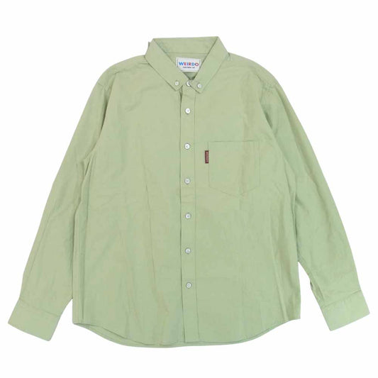 WEIRDO ウィアード WRD-18-SS-15 MANIA L/S B.D. SHIRT 長袖シャツ シャツ ライトグリーン系 L【中古】