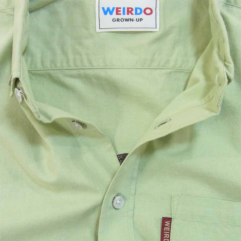 WEIRDO ウィアード WRD-18-SS-15 MANIA L/S B.D. SHIRT 長袖シャツ シャツ ライトグリーン系 L【中古】
