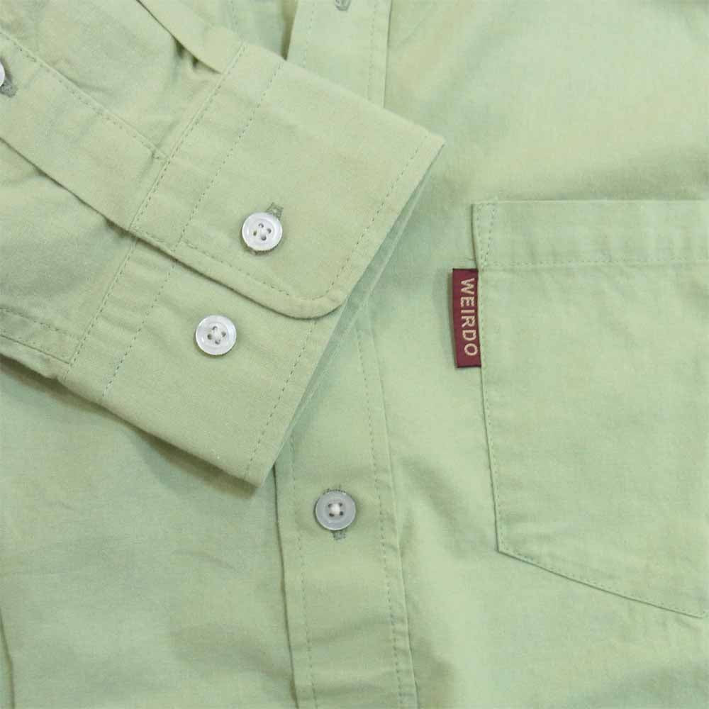 WEIRDO ウィアード WRD-18-SS-15 MANIA L/S B.D. SHIRT 長袖シャツ シャツ ライトグリーン系 L【中古】