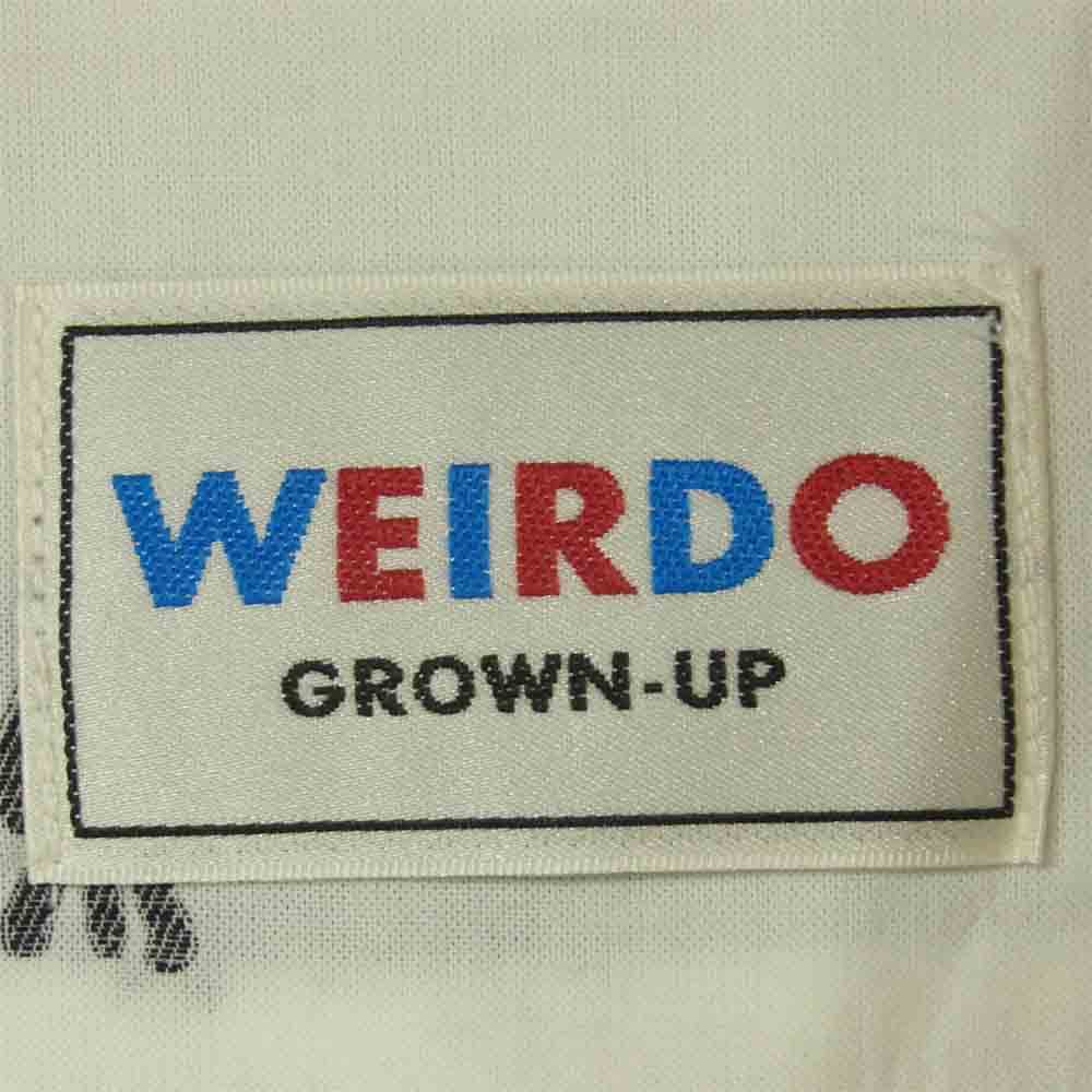 WEIRDO ウィアード WRD-19-SS-10 FOLLIES L/S SHIRTS ジャガード 総柄 長袖 シャツ 日本製 ホワイト系 L【中古】