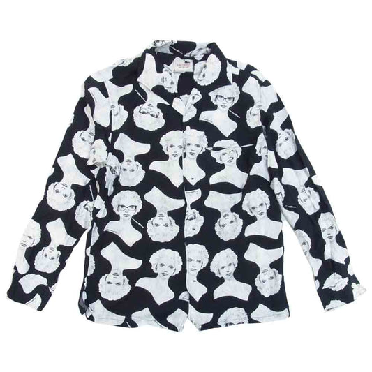 GANGSTERVILLE ギャングスタービル GSV-19-SS-05 VIRGINIA L/S SHIRTS 総柄 オープンカラー シャツ ブラック系 L【中古】
