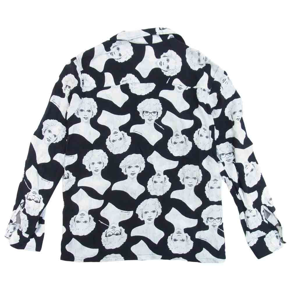 GANGSTERVILLE ギャングスタービル GSV-19-SS-05 VIRGINIA L/S SHIRTS 総柄 オープンカラー シャツ ブラック系 L【中古】