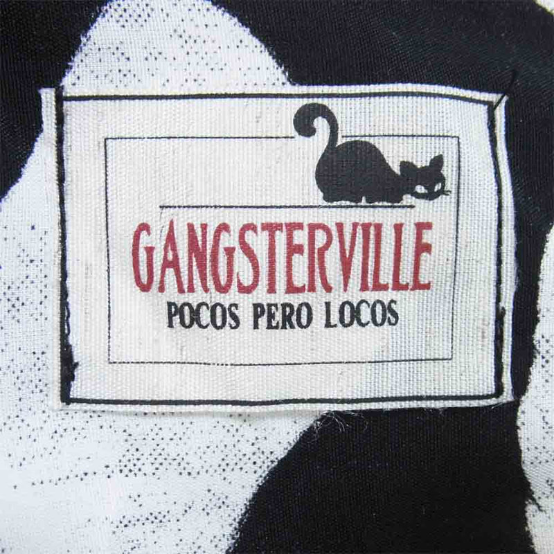 GANGSTERVILLE ギャングスタービル GSV-19-SS-05 VIRGINIA L/S SHIRTS 総柄 オープンカラー シャツ ブラック系 L【中古】