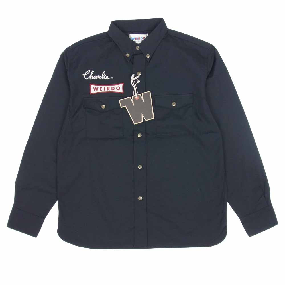 WEIRDO ウィアード 20AW WRD-20-AW-12 Non Skid L/S Work Shirts ノンスキッド ワークシャツ ブラック系 L【新古品】【未使用】【中古】