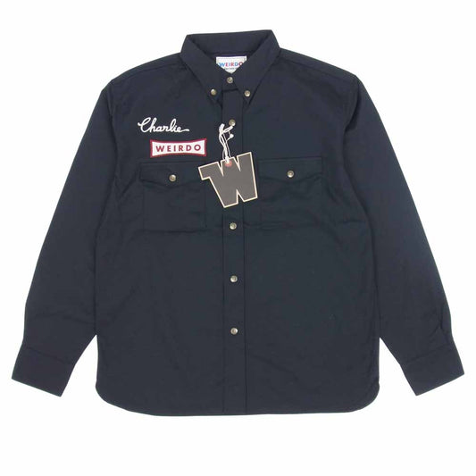 WEIRDO ウィアード 20AW WRD-20-AW-12 Non Skid L/S Work Shirts ノンスキッド ワークシャツ ブラック系 L【新古品】【未使用】【中古】