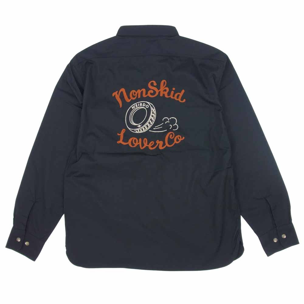 WEIRDO ウィアード 20AW WRD-20-AW-12 Non Skid L/S Work Shirts ノンスキッド ワークシャツ ブラック系 L【新古品】【未使用】【中古】