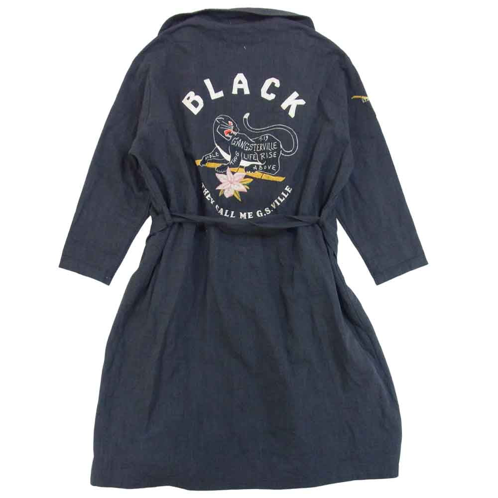 GANGSTERVILLE ギャングスタービル GSV-19-SS-24 Blacksville Souvenior Coat Long ブラックスビル スーベニア ロング コート ブラック系 L【美品】【中古】