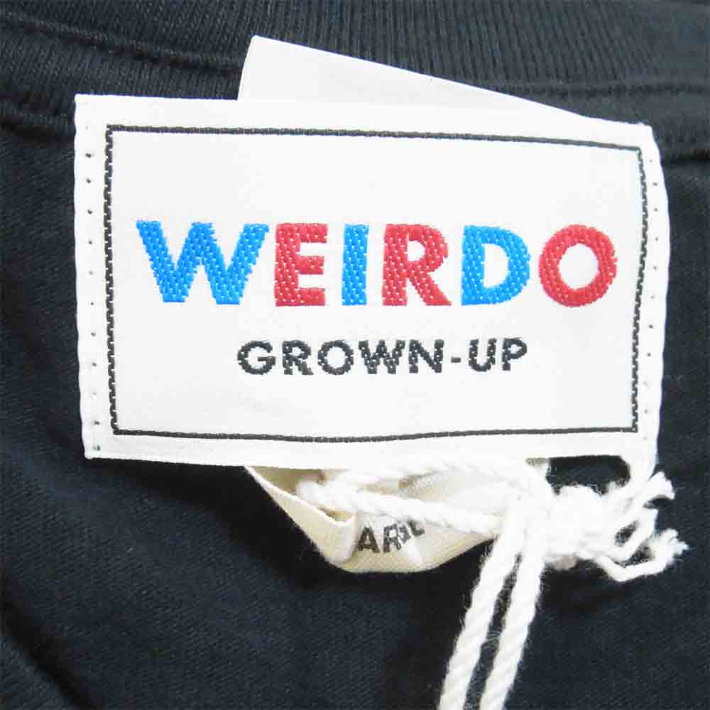 WEIRDO ウィアード 20SS WRD-20-SS-39 S/S V-NECK TEE CRAZY SIGN Vネック Tシャツ ブラック系 XL【新古品】【未使用】【中古】