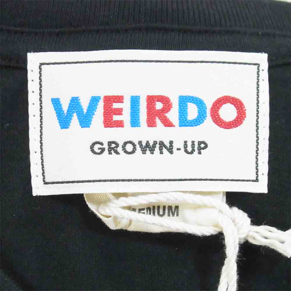 WEIRDO ウィアード 20SS WRD-20-SS-39 S/S V-NECK TEE CRAZY SIGN Vネック Tシャツ ブラック系 M【新古品】【未使用】【中古】