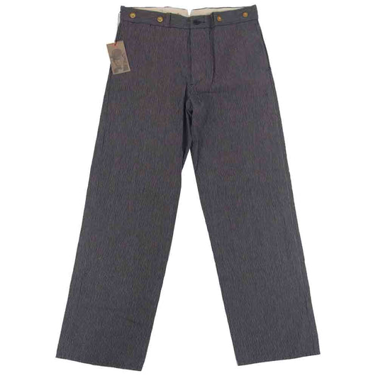 GANGSTERVILLE ギャングスタービル 14AW GSV-14-AW-34 WORK PANTS ワーク ストライプ パンツ ダークネイビー系 L【美品】【中古】