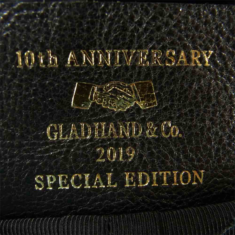 GLADHAND & Co. グラッドハンド FAMILY CREST CASQUETTE 10周年記念 モノグラム キャスケット ブラック系 L【美品】【中古】