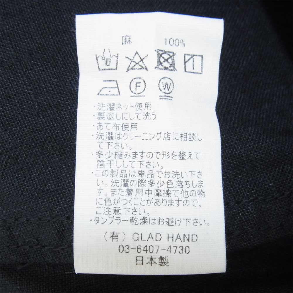 GLADHAND & Co. グラッドハンド 20SS BYGH-20-SS-02 FOR SMOKING LINEN TROUSER リネン トラウザー パンツ ネイビー系 L【新古品】【未使用】【中古】
