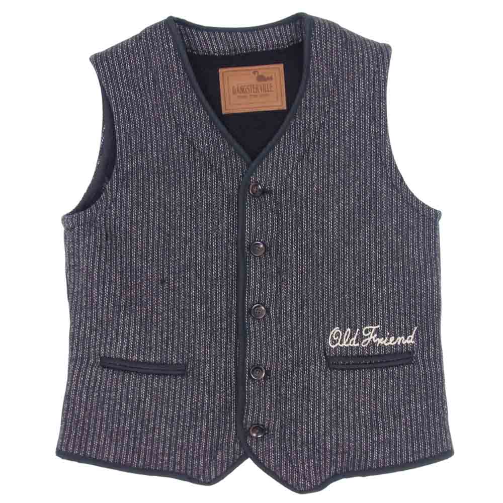 GANGSTERVILLE ギャングスタービル 13AW GSV-13-AW-08 BEACH VEST ビーチクロス ベスト グレー系 M【美品】【中古】