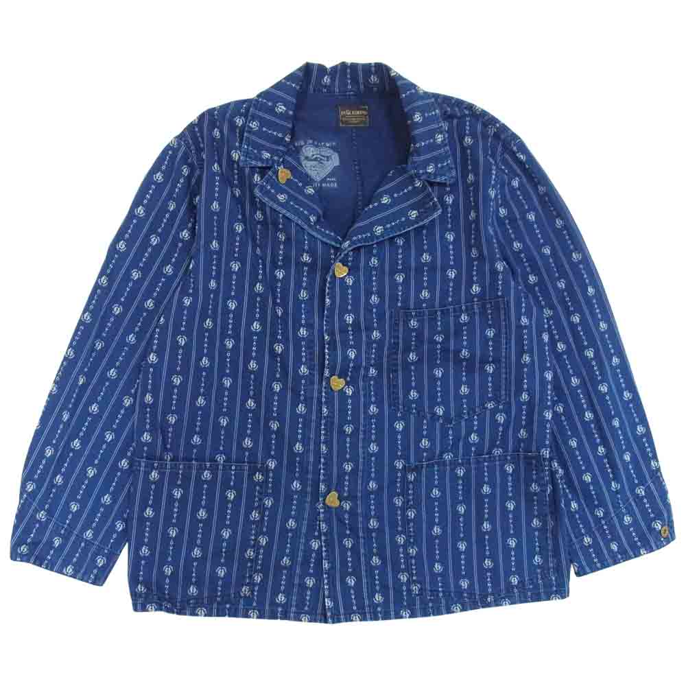 GLADHAND & Co. グラッドハンド 19SS BYGH-19-SS-02 Heartland Coverall ハートランド カバーオール ジャケット インディゴブルー系 L【中古】