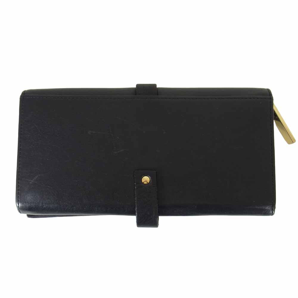 エムユーエル Leather Wallet レザー ウォレット 長財布 ブラック系【中古】
