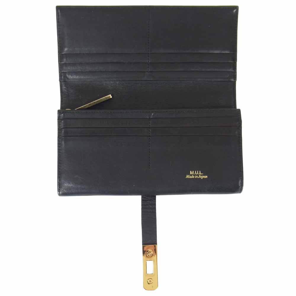 エムユーエル Leather Wallet レザー ウォレット 長財布 ブラック系【中古】