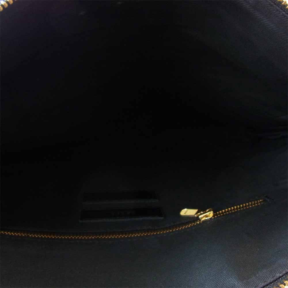 エムユーエル Leather Clutch Bag レザー クラッチバッグ ブラック系【中古】