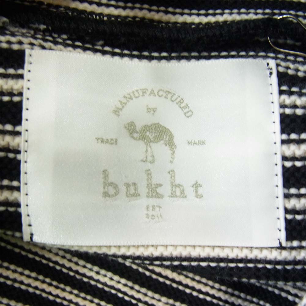 bukht ブフト BW-15303 BORDER KNIT ボーダー ニット ブラック系×ホワイト系 S【新古品】【未使用】【中古】