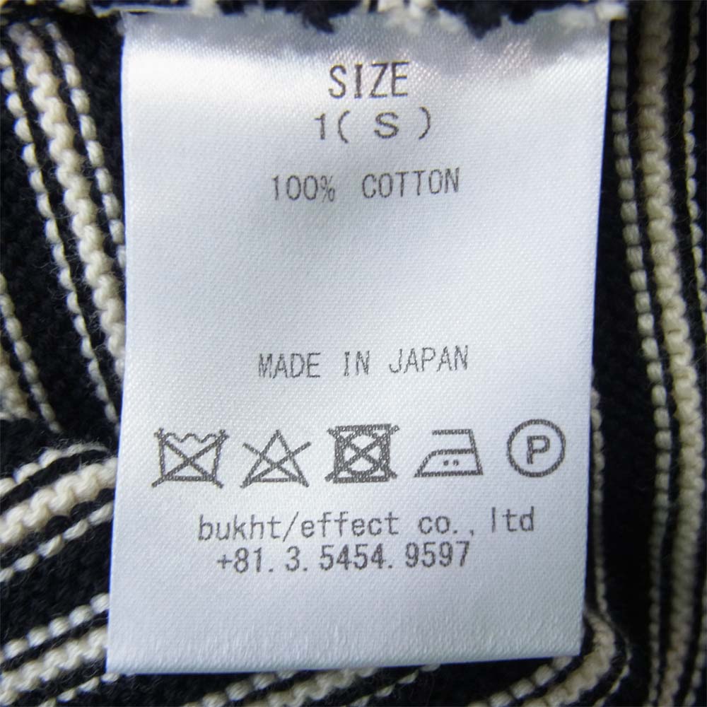 bukht ブフト BW-15303 BORDER KNIT ボーダー ニット ブラック系×ホワイト系 S【新古品】【未使用】【中古】
