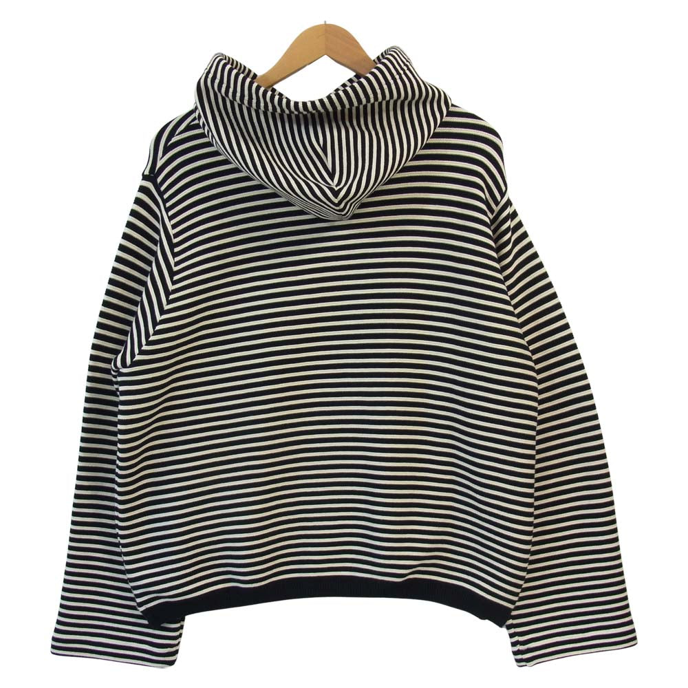 bukht ブフト BW-15304 BORDER KNIT HOODIE ボーダー ニット フーディー ブラック系×ホワイト系 S【新古品】【未使用】【中古】