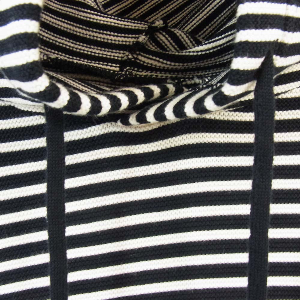 bukht ブフト BW-15304 BORDER KNIT HOODIE ボーダー ニット フーディー ブラック系×ホワイト系 S【新古品】【未使用】【中古】
