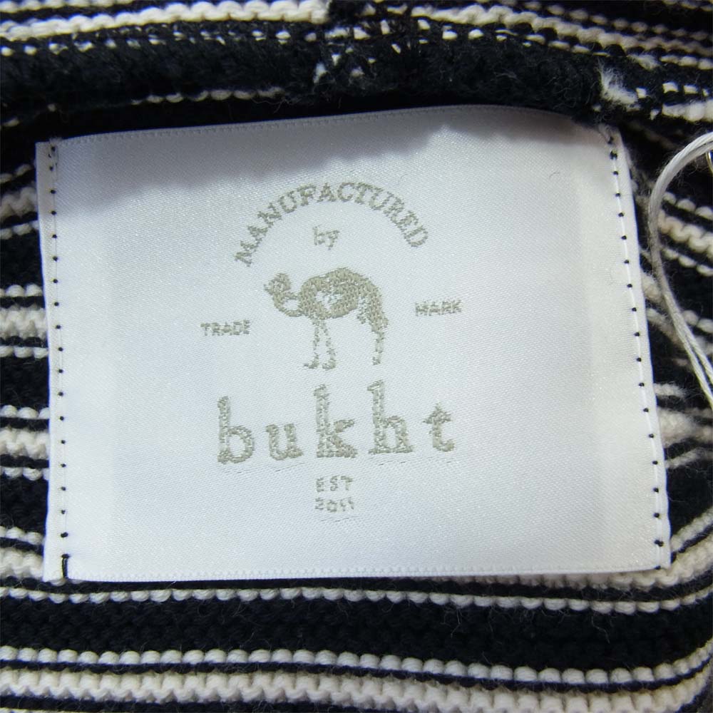 bukht ブフト BW-15304 BORDER KNIT HOODIE ボーダー ニット フーディー ブラック系×ホワイト系 S【新古品】【未使用】【中古】