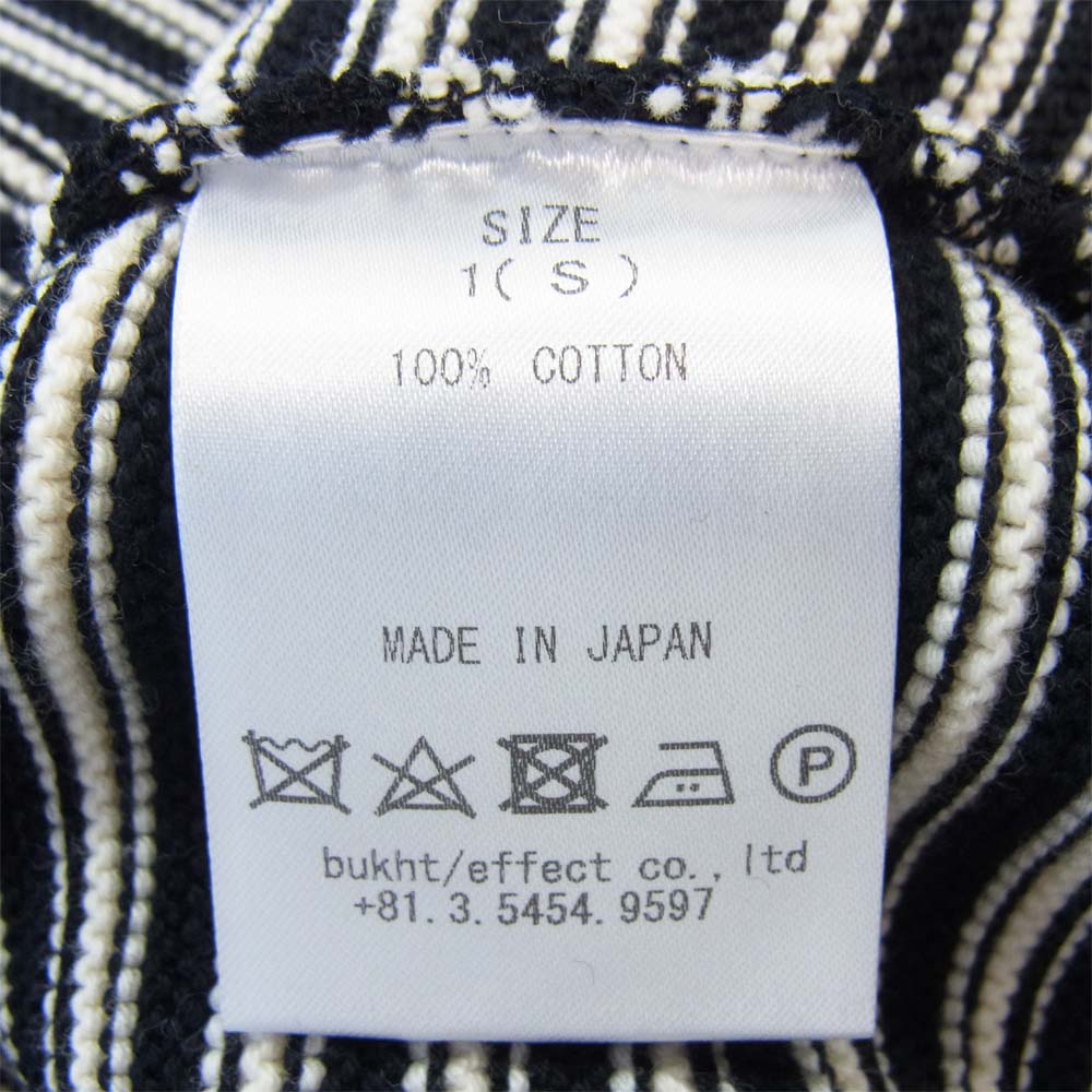 bukht ブフト BW-15304 BORDER KNIT HOODIE ボーダー ニット フーディー ブラック系×ホワイト系 S【新古品】【未使用】【中古】