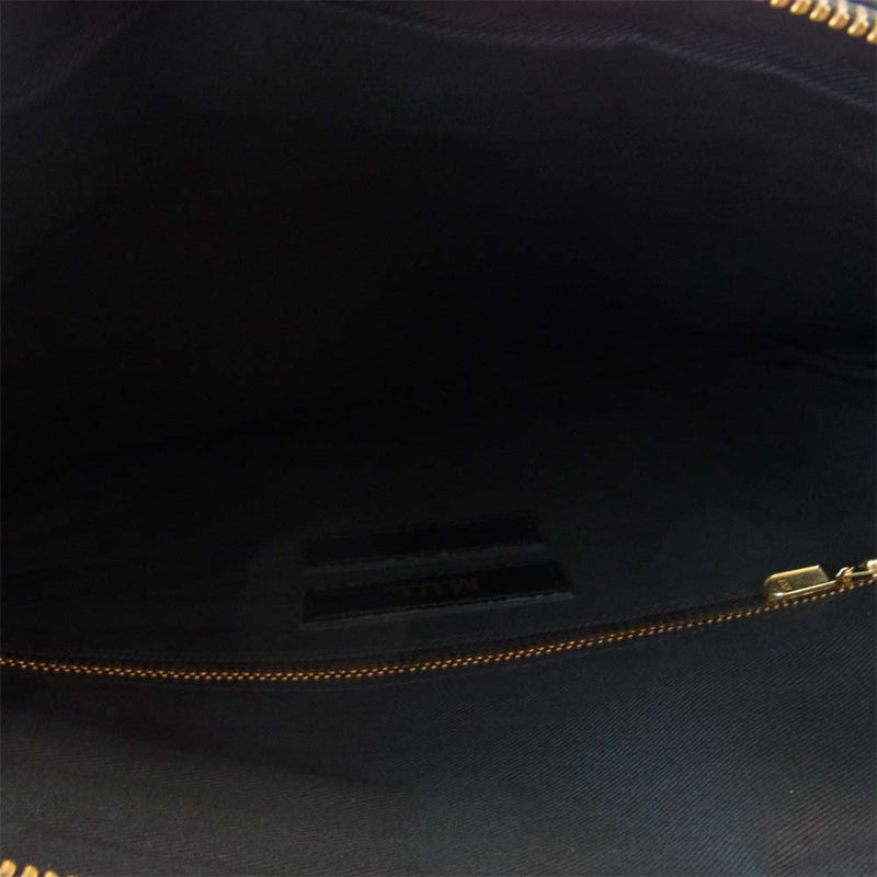 エムユーエル MUL001 Leather Clutch Bag レザー クラッチバッグ ブラック系【中古】