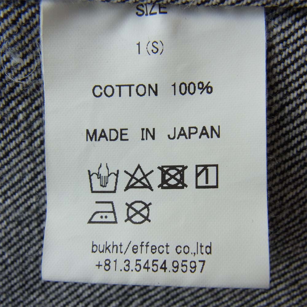 bukht ブフト BE-31503 BIG G-JAN 13oz selvage denim ビッグ ジージャン ワイドシルエット デニムジャケット ブラック系 S【美品】【中古】