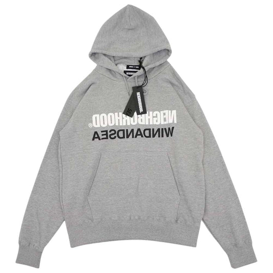 NEIGHBORHOOD ネイバーフッド 21SS 211ELWSN-CSM01S × ウィンダンシー WIND AND SEA 21SS 211ELWSN-CSM01S NHWDS C-HOODED LS フーデッド ロングスリーブ パーカー グレー系 M【新古品】【未使用】【中古】