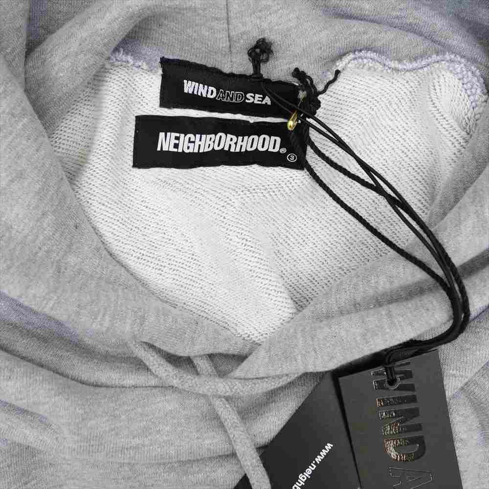 NEIGHBORHOOD ネイバーフッド 21SS 211ELWSN-CSM01S × ウィンダンシー WIND AND SEA 21SS 211ELWSN-CSM01S NHWDS C-HOODED LS フーデッド ロングスリーブ パーカー グレー系 M【新古品】【未使用】【中古】