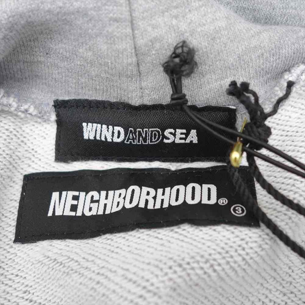NEIGHBORHOOD ネイバーフッド 21SS 211ELWSN-CSM01S × ウィンダンシー WIND AND SEA 21SS 211ELWSN-CSM01S NHWDS C-HOODED LS フーデッド ロングスリーブ パーカー グレー系 M【新古品】【未使用】【中古】