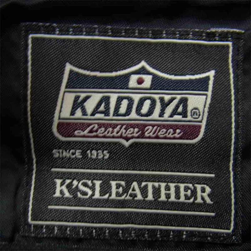 KADOYA カドヤ K's LEATHER レザー パンツ ブラック系 35【中古】