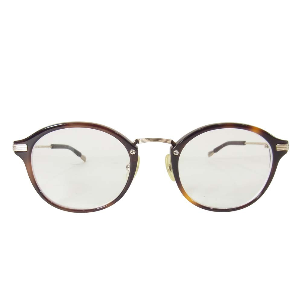 フォーナインズ M-38 ボストンタイプ アイウェア メガネ 眼鏡 ブラウン系 47□21  134【美品】【中古】