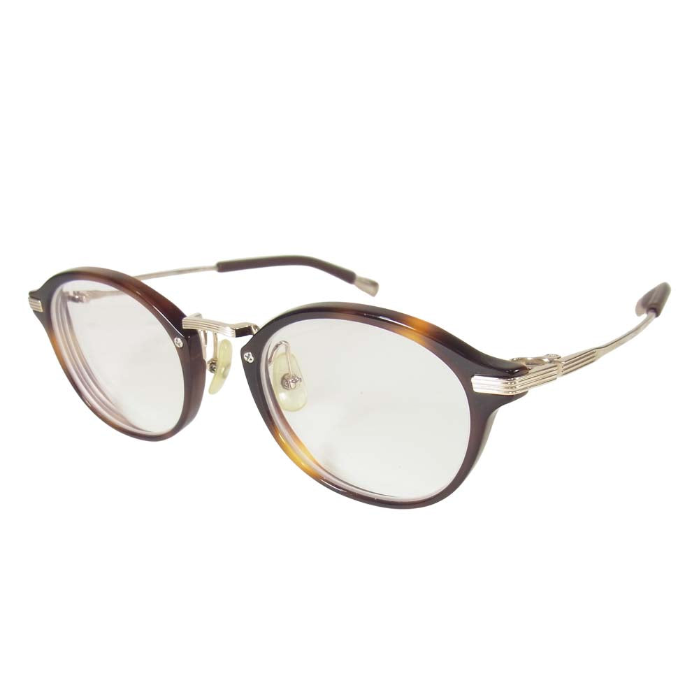 フォーナインズ M-38 ボストンタイプ アイウェア メガネ 眼鏡 ブラウン系 47□21  134【美品】【中古】