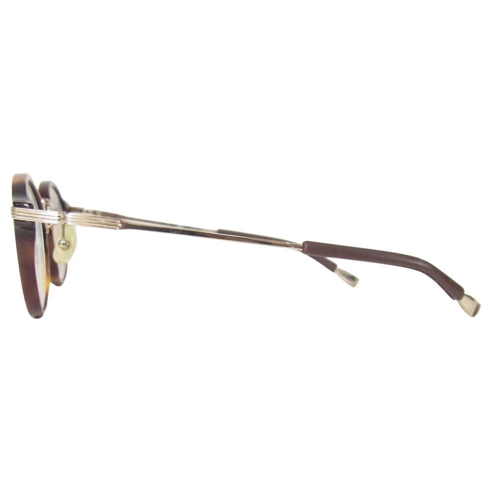 フォーナインズ M-38 ボストンタイプ アイウェア メガネ 眼鏡 ブラウン系 47□21  134【美品】【中古】