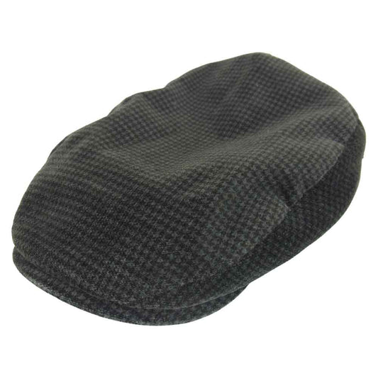 THE FLAT HEAD ザフラットヘッド 千鳥格子柄 別珍 ハンチング グレー系 M【中古】