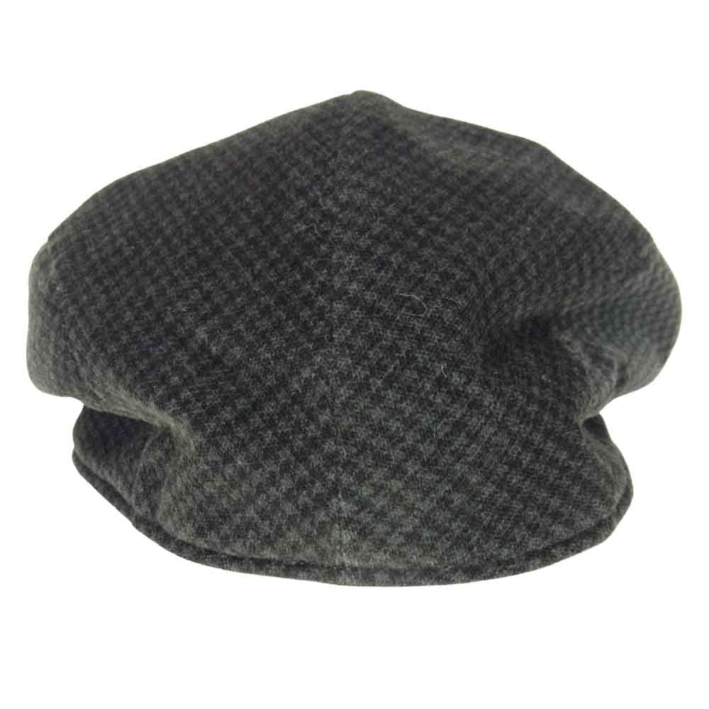 THE FLAT HEAD ザフラットヘッド 千鳥格子柄 別珍 ハンチング グレー系 M【中古】