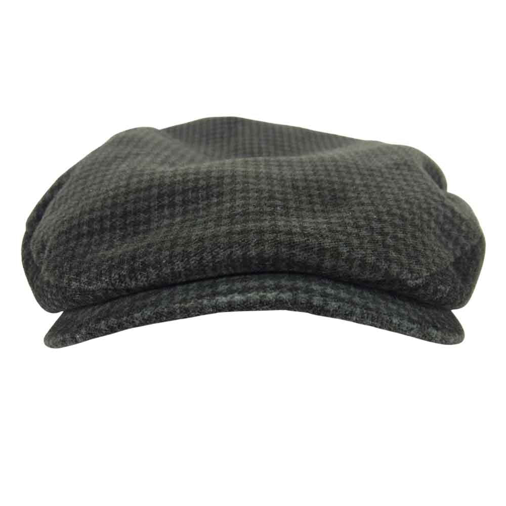 THE FLAT HEAD ザフラットヘッド 千鳥格子柄 別珍 ハンチング グレー系 M【中古】