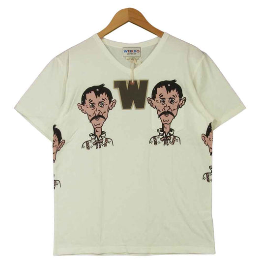 WEIRDO ウィアード WRD-18-SS-38 4 Eye Doo S/S Tee プリント 半袖 Tシャツ コットン ホワイト系 M【美品】【中古】