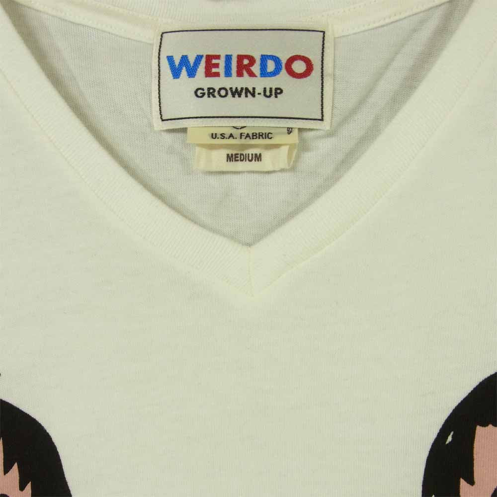 WEIRDO ウィアード WRD-18-SS-38 4 Eye Doo S/S Tee プリント 半袖 Tシャツ コットン ホワイト系 M【美品】【中古】