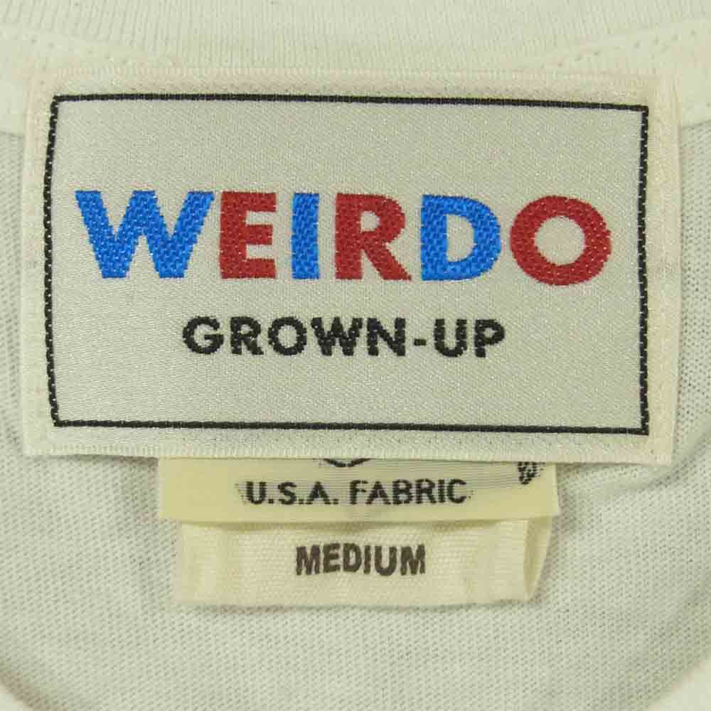 WEIRDO ウィアード WRD-18-SS-38 4 Eye Doo S/S Tee プリント 半袖 Tシャツ コットン ホワイト系 M【美品】【中古】