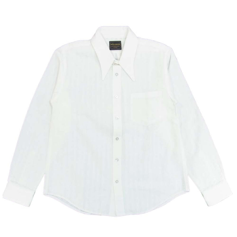 GLADHAND & Co. グラッドハンド 18SS BYGH-18-SS-13 BEAU GLADDEN LONG POINT L/S SHIRTS ロングポイント シャツ ホワイト系 L【中古】