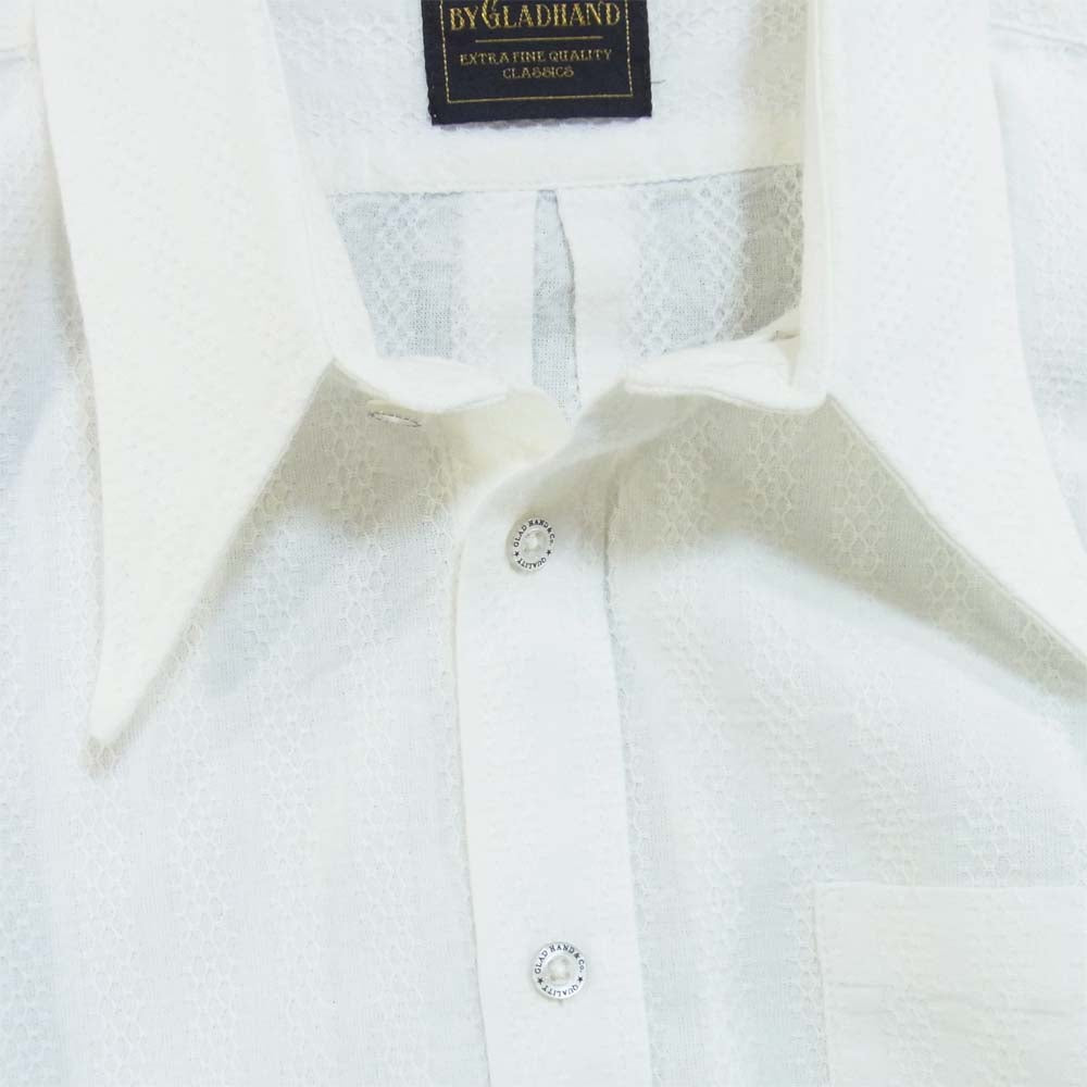 GLADHAND & Co. グラッドハンド 18SS BYGH-18-SS-13 BEAU GLADDEN LONG POINT L/S SHIRTS ロングポイント シャツ ホワイト系 L【中古】