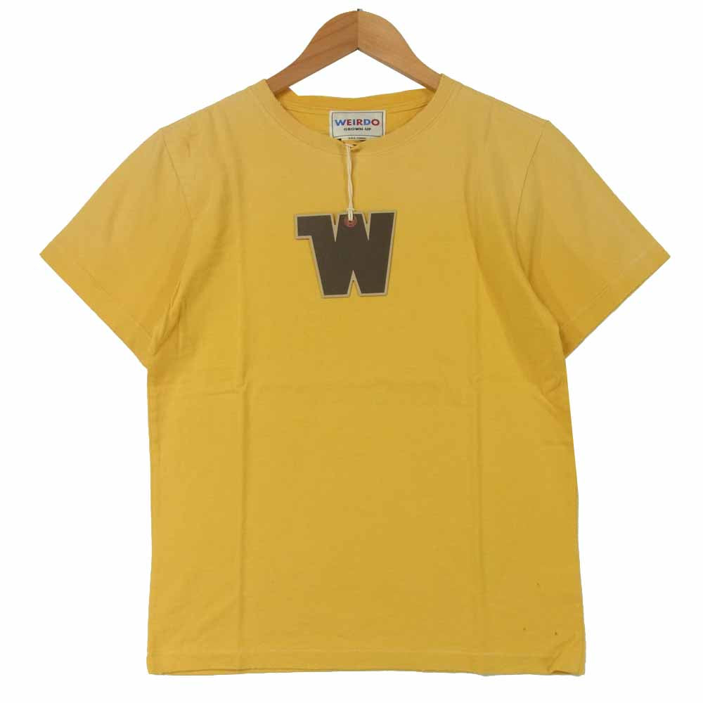 WEIRDO ウィアード WRD-18-SS-40 ROAD FREAK SLEAZY S/S T-SHIRTS バックプリント 半袖 Tシャツ イエロー系 S【新古品】【未使用】【中古】