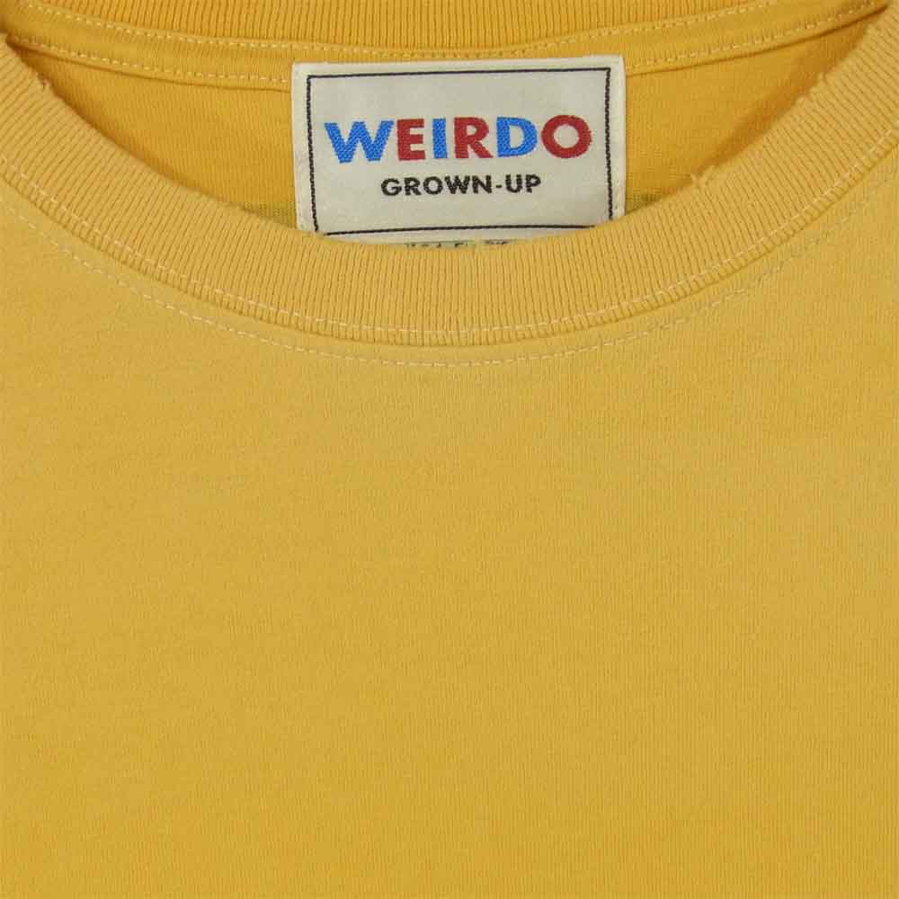 WEIRDO ウィアード WRD-18-SS-40 ROAD FREAK SLEAZY S/S T-SHIRTS バックプリント 半袖 Tシャツ イエロー系 S【新古品】【未使用】【中古】