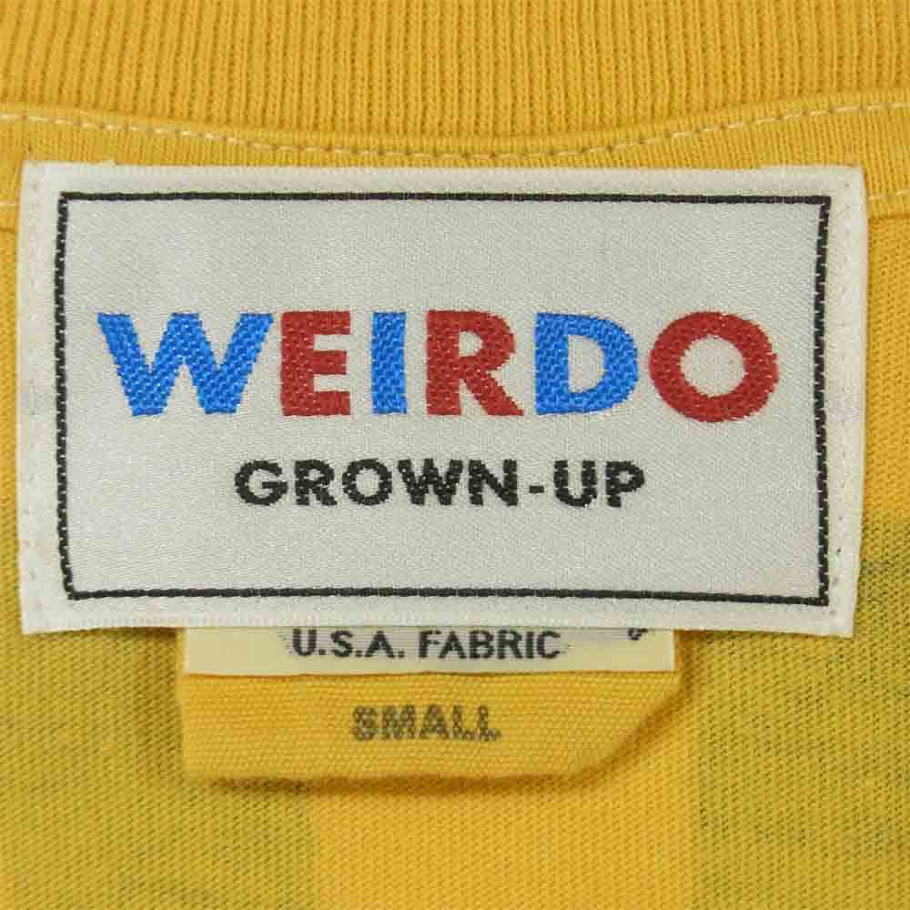 WEIRDO ウィアード WRD-18-SS-40 ROAD FREAK SLEAZY S/S T-SHIRTS バックプリント 半袖 Tシャツ イエロー系 S【新古品】【未使用】【中古】