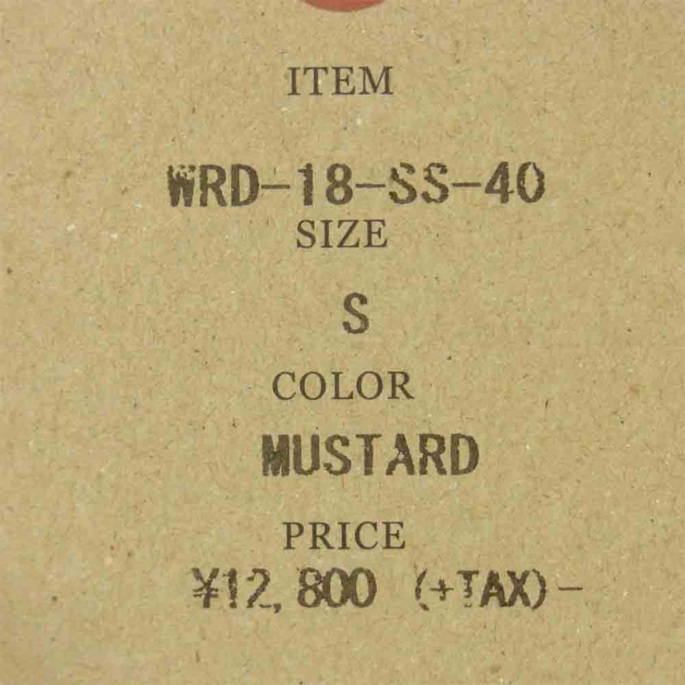 WEIRDO ウィアード WRD-18-SS-40 ROAD FREAK SLEAZY S/S T-SHIRTS バックプリント 半袖 Tシャツ イエロー系 S【新古品】【未使用】【中古】